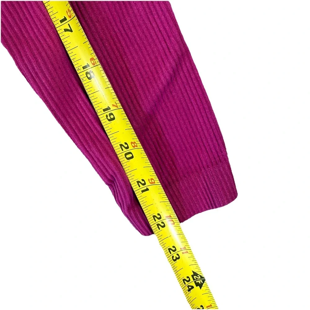 Garage Hot Pink Ribbed Long Sleeve Baby Tee Top Small Cropped Going Out Y2K Vibe - Picture 6 of 9